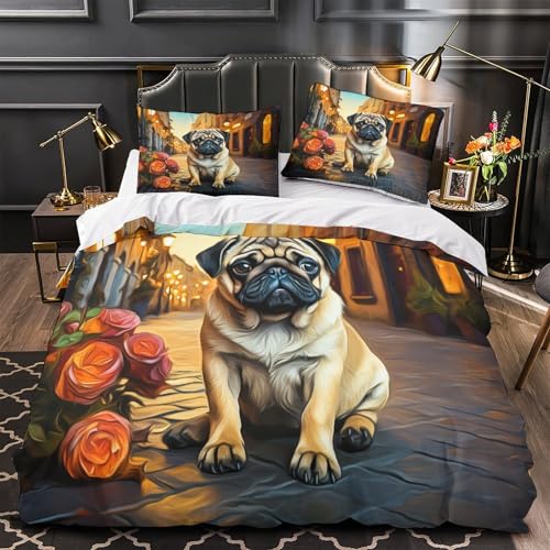 Housse de couette 140x200 cm fermeture éclair lit simple ado