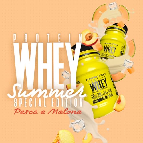 ProAction Protein Whey, Proteine concentrate del siero del latte microfiltrate - Aumento della massa e miglioramento della definizione muscolare - Gusto Pesca, 30 Utilizzi, Barattolo da 900g - 5