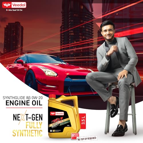Image of Veedol SYNTHGLIDE 8β 0W-20 APISQ /ILSAC GF-7A, NextGen Fully Synthetic Engine Oil (3.5L) | Advanced EstoBioLides Technology | Superior Wear Protection & Fuel Efficiency