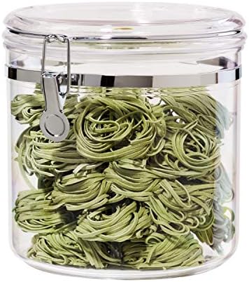 Oggi Jumbo Clear Canister with Clamp Lid, 150 oz - Airtight Food Storage Container, for Kitchen & Pantry Storage of Bulk, Dry Foods Including Pasta, Flour, Sugar, Coffee, Rice, Tea, Spices & Herbs - Thumbnail 3