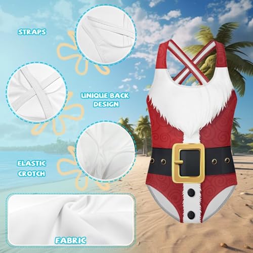 Image of INSTANTARTS Girls One Piece Swimwear Sleeveless Crossback Swimsuits