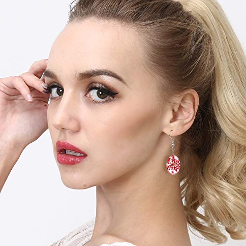 12 Pairs Multicolor Pressed Flower Dangle Earrings For Women-Life Of Tree Drop Earrings For Grils- Womens Dangle Earrings Pack- Teen Girls Earrings Yellow Pink Purple Red Green Earring Set For Teens #TOP4