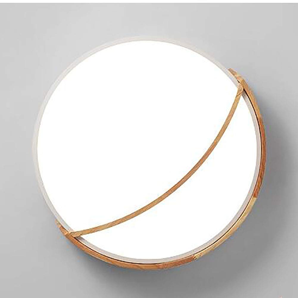Plafonnier Led De Chambre En Rondins,Plafonnier Rond En Bois De La Chambre,Éclairage Créatif Du Salon,Creative Wood Art Light,Lumière De La Chambre Chaleureuse Et Romantique,Plafon-Lumière tricolore b