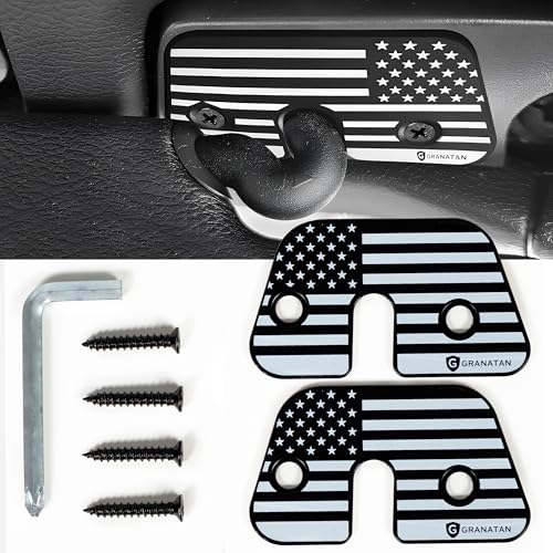 Sun Visor Repair Kit, Aluminum Alloy Visor Repair Kit for Jeep Wrangler JK 2018, JL 2018-2023, 2020-2023 Gladiator, Repairs Sagging Visor, American Flag Design