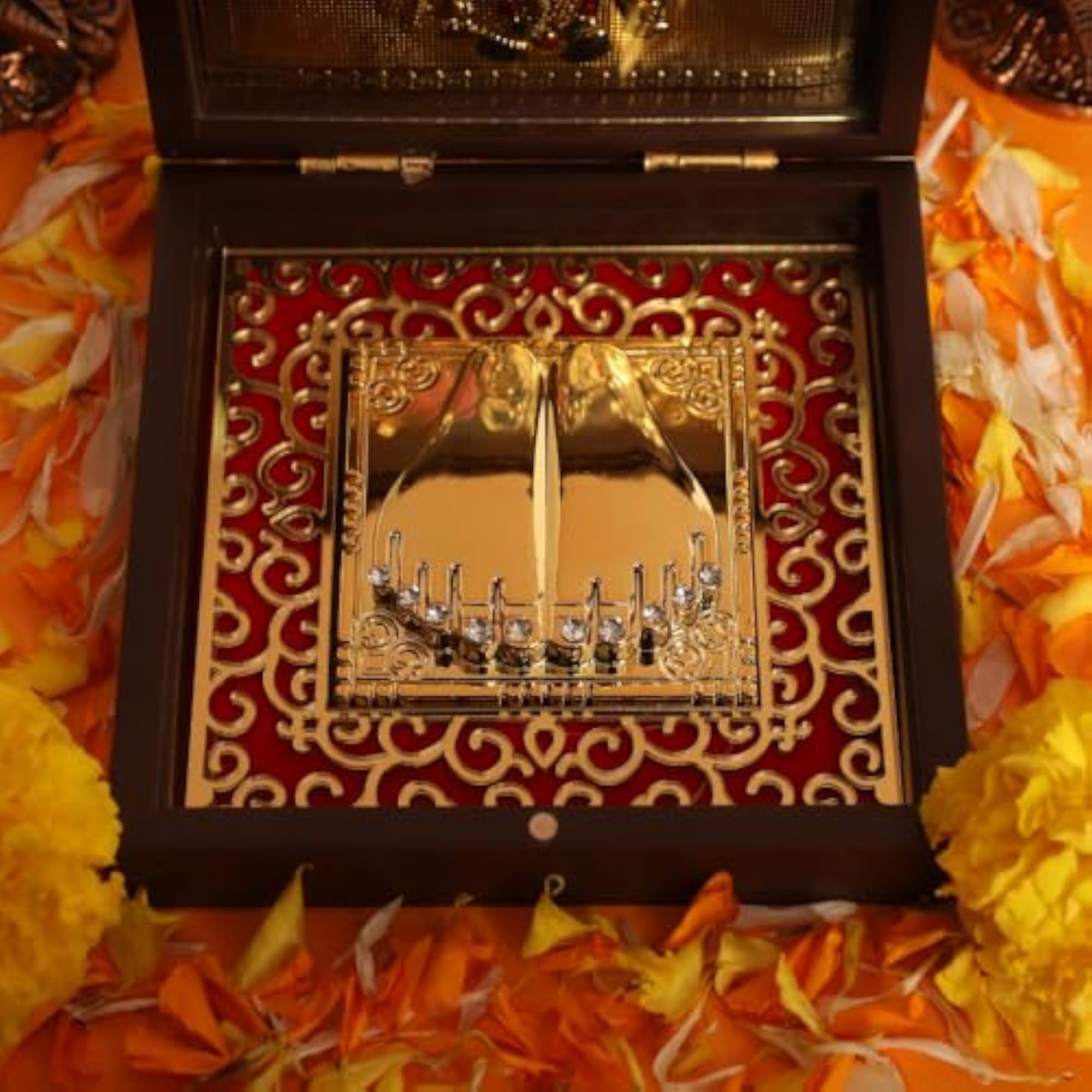Balaji Charan Paduka Box Portable Pocket Temple