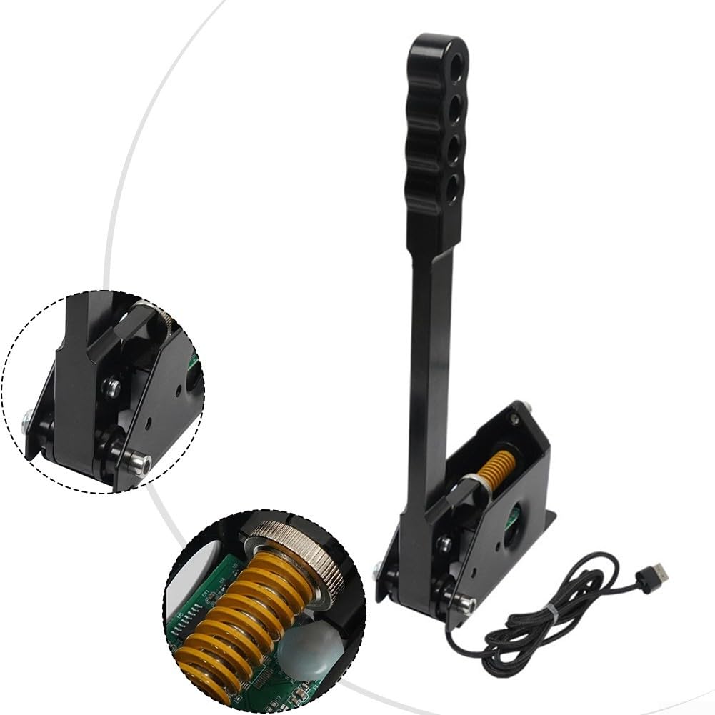 Besshepplo USB Driver PC Gioco Lineare Freno A Mano Con Sensore Hall Per Logitech G25 G27 G29 Simulazione Rally Racing Wheel Accessorio Nero Lega di Alluminio Costruire