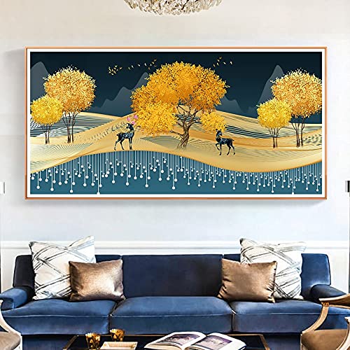Mosaïque Grande Taille d'art de Diamant Vache 5D Toile Premium