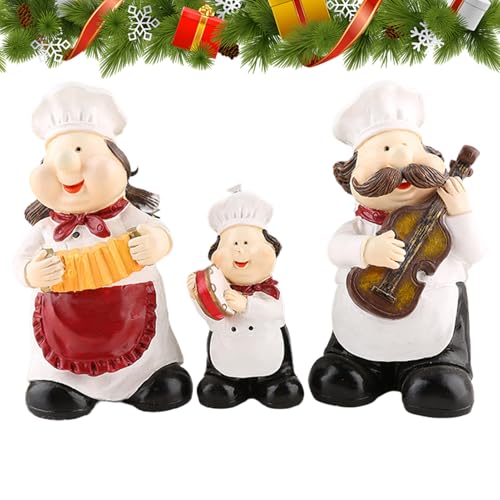 Décoration de cuisine du chef : ensemble de 3 pièces avec support pour buffet de restaurant - 2