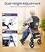 VOCIC Walkers for Seniors, Z21 Rollator Walker with Seat Supports 350lb, 8