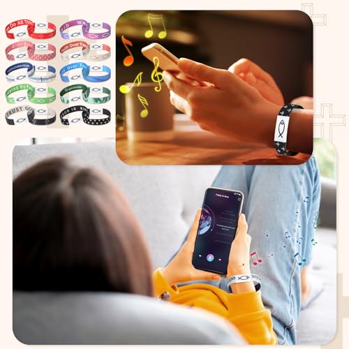 10 Pcs Bible Verse Bracelets with NFC Function for Women Men Adult Teens Wristband Christian Jesus Gift4