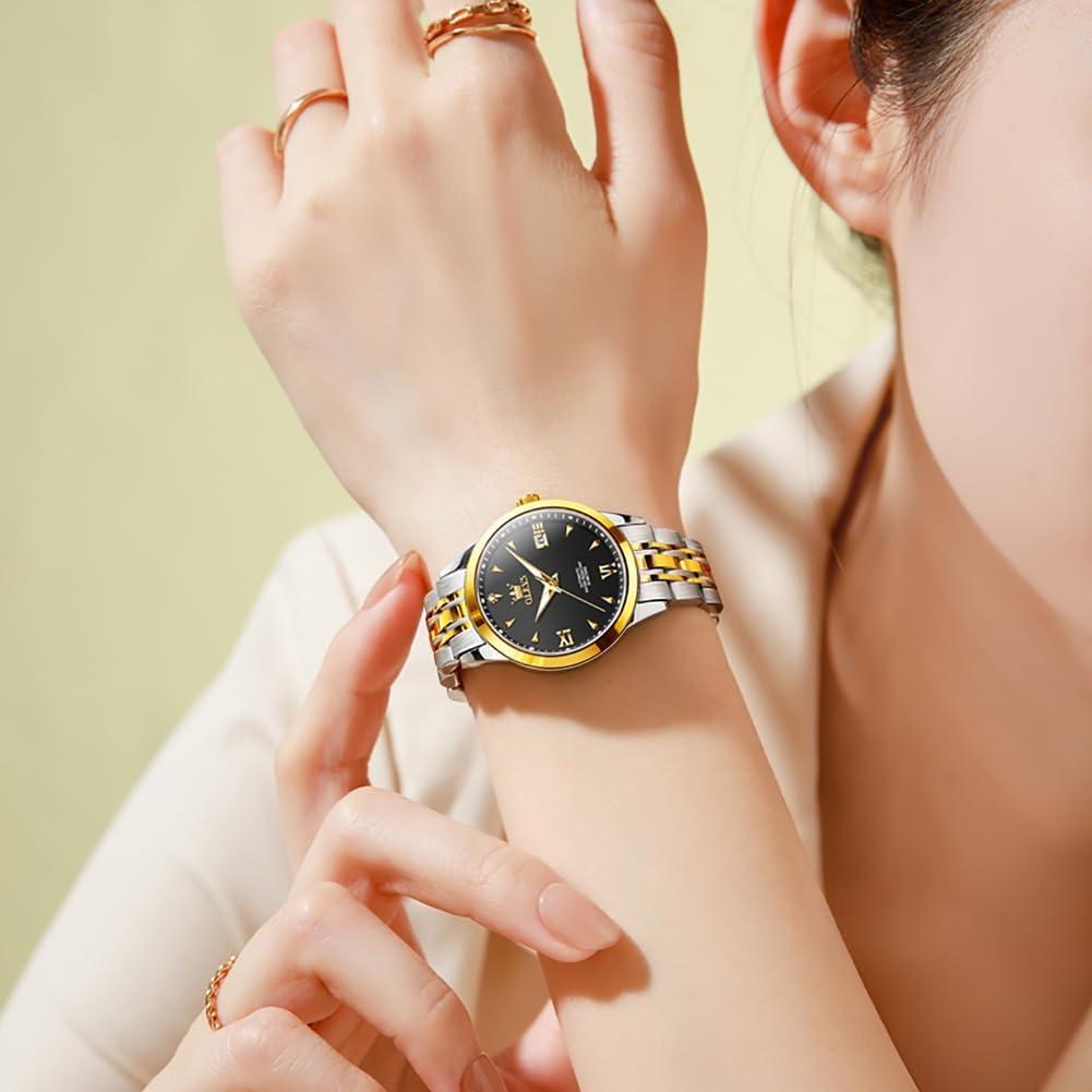 OLEVS Automatic Women's Watches Skeleton Starry Sky Ladies Watch Silver Rose Gold Mechanical Luxury Business Dress Diamond Luminous Waterproof Wrist Watches Watches - Image 2