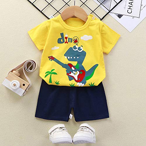 Image of Toddler Boys T-shirt and Shorts Set 4 PCs Outfit Baby Summer Clothes