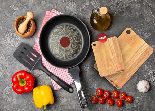 Image of Wooden Chopping Board 22 x 32 CM - Durable Cutting Board for Kitchen Rectangular Shape - Knife Friendly Wood for Vegetables, Fruits Include Free 22 X 18 CM Chopping Board Inside