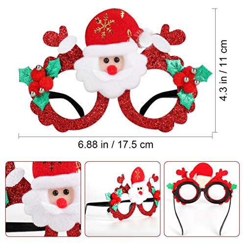 NUOBESTY Conjunto de Tiaras E Ã“culos de Natal para Decorações de Festas de Natal Crianças Adultos N