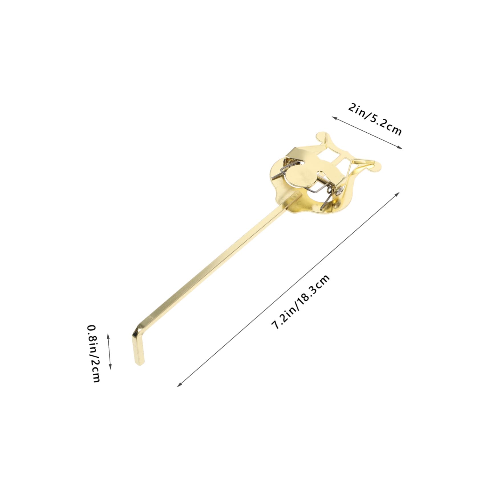 FUNOMOCYA Metal Trumpet Lyre Music Score Clip Compact Holder for Marching Band Durable Instrument Accessory