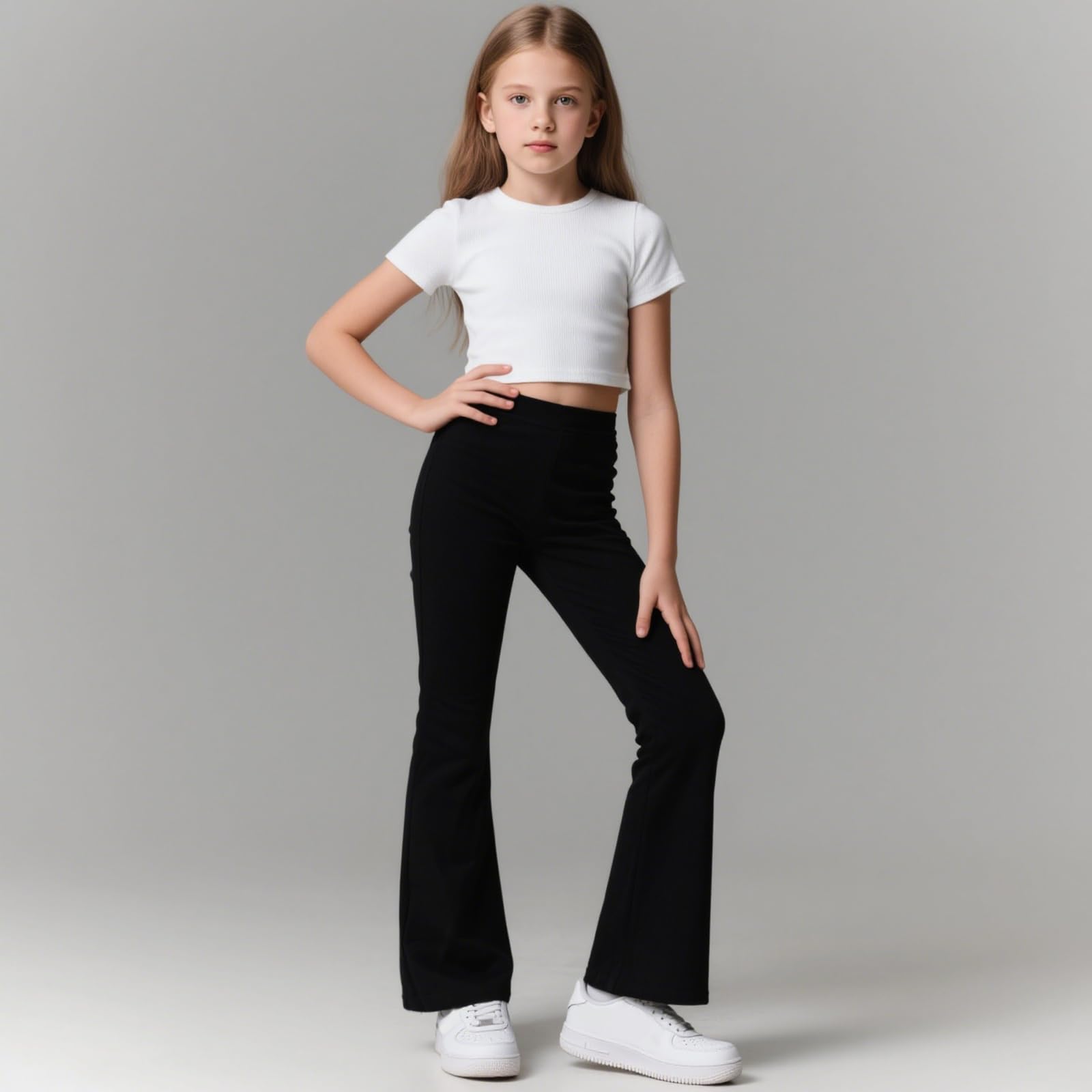 Pantalones Acampanados Deportivos Yoga Niña con Elasticidad