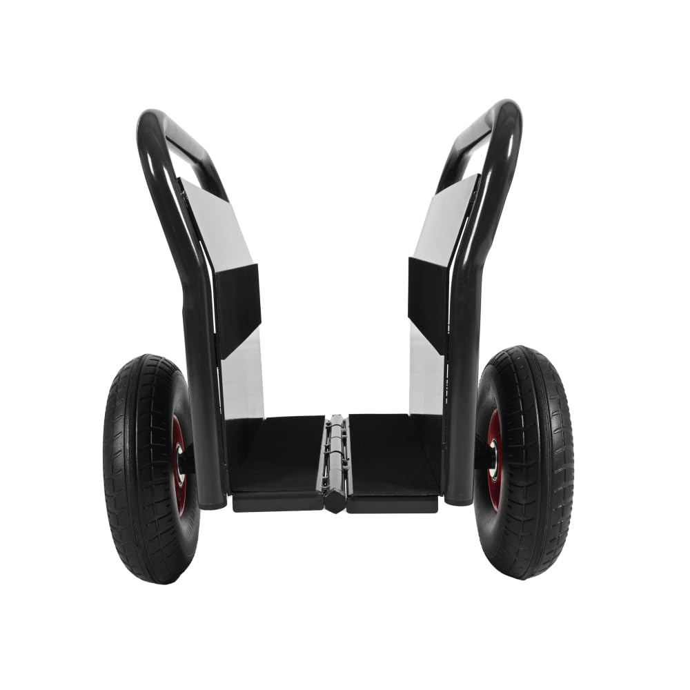 Carrello con pannello resistente, con due maniglie, ruote in gomma solida da 25,4 cm, super capacità di carico 453,6 kg, movimento su tutti i terreni per cartongesso pesante e trasporto materiale per