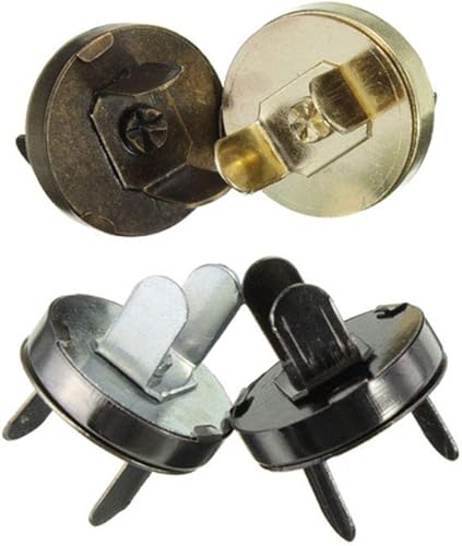 Miniatura 3 de Cierres magnéticos de botón a presión para costura, manualidades, bolsos, ropa, cuero 40 juegos (0.709 in-4 colores)