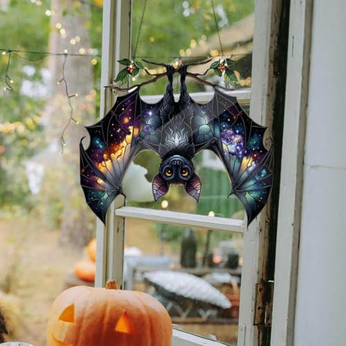 Decoración de Halloween de murciélago gótico acrílico de 30 cm 3
