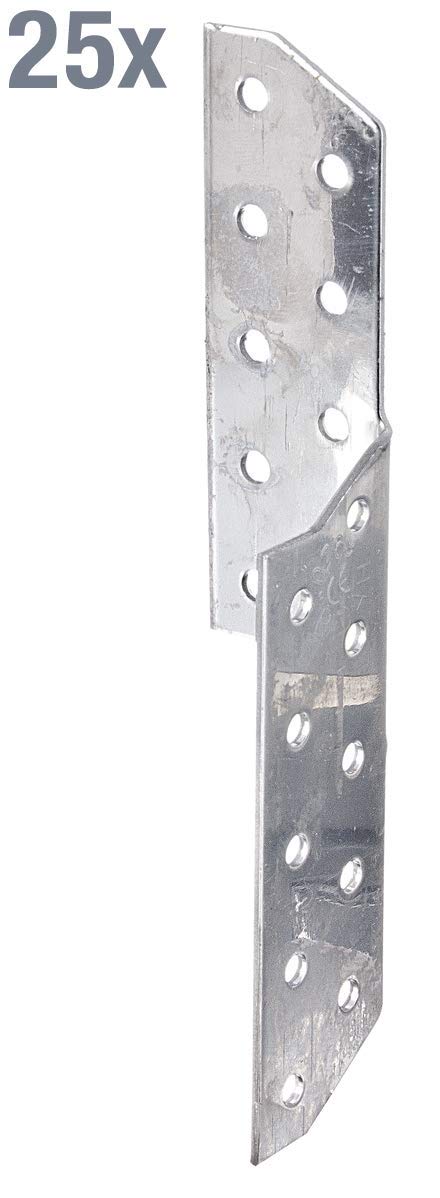 Alberts 848262 Sparren-Pfettenanker | rechts | Edelstahl | 32 x 32 x 170 mm | 25er Set