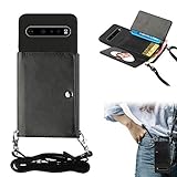Shinyzone Lanyard Phone Case for LG V60 ThinQ,Crossbody Wallet Case with Strap for Women,PU Leather