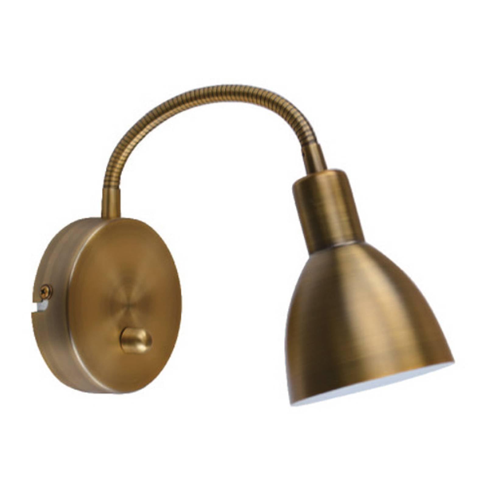 Lindby Wandleuchte, Wandlampe Innen 'Amrei' dimmbar (Retro, Vintage, Antik) in Bronze aus Metall u.a. für Wohnzimmer & Esszimmer (1 flammig, E14) - Wandstrahler, Wandbeleuchtung Schlafzimmer /