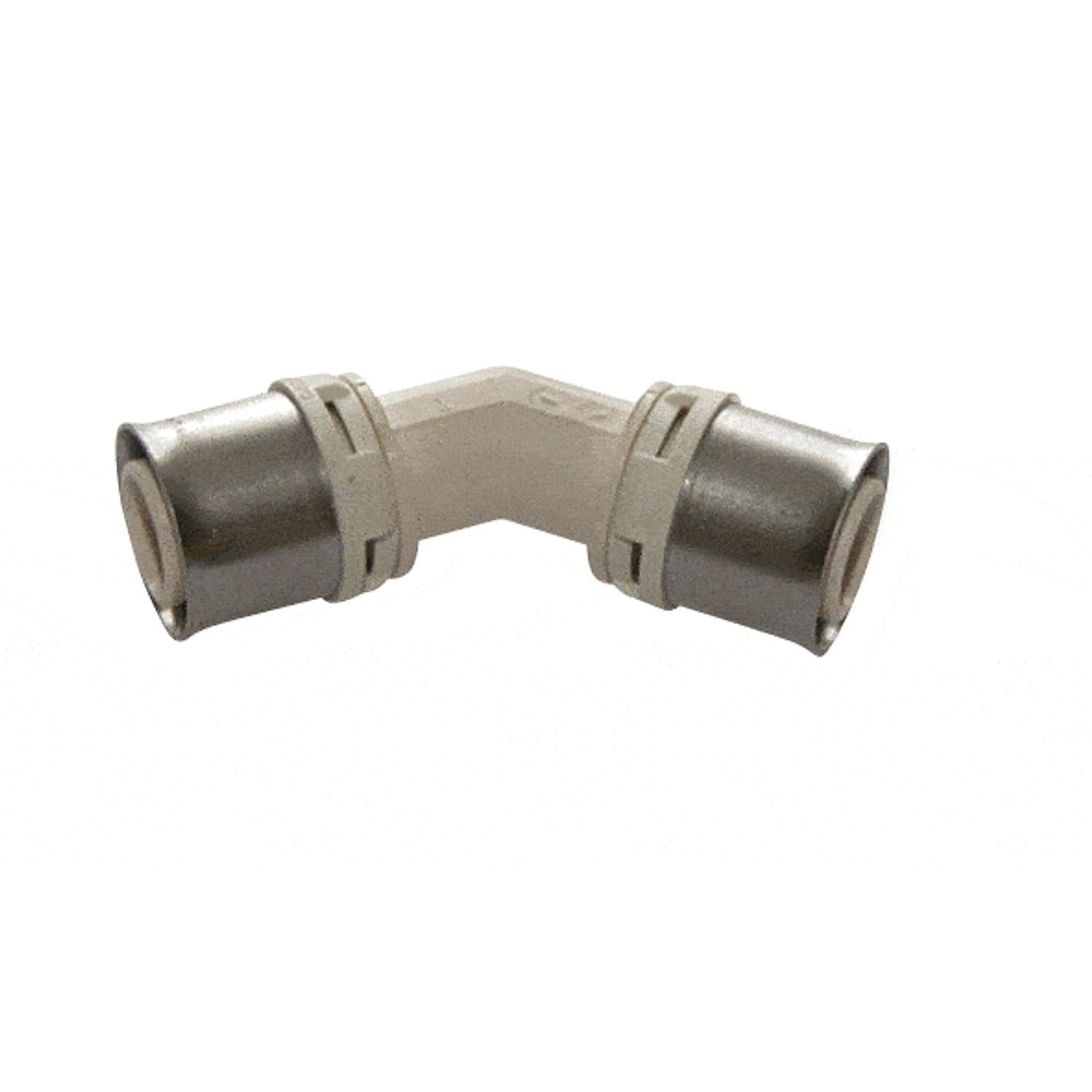 COUDE A SERTIR 45° - POUR SYSTEME MULTICOUCHES 75 x 4,5mm LAITON - Raccord et tube