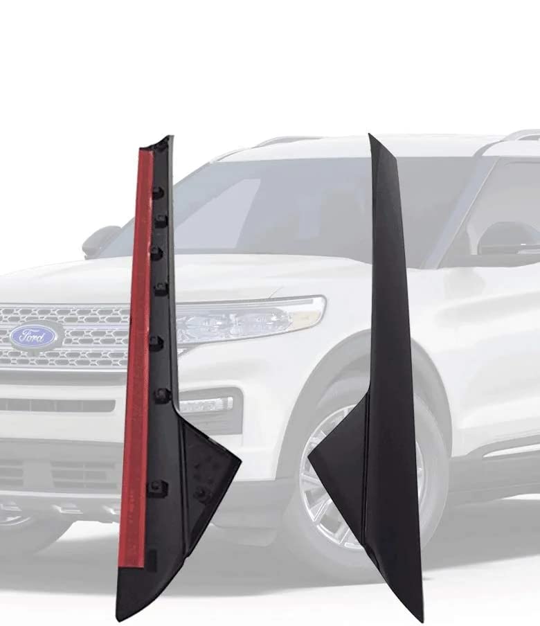 Flexline 2011-19 Compatible with Ford Explorer Windshield Outer (Surface : Glossy) Trim Molding Pillar Right and Left Ford Explorer Driver and Passenger Side Outer Trim molding DW1843