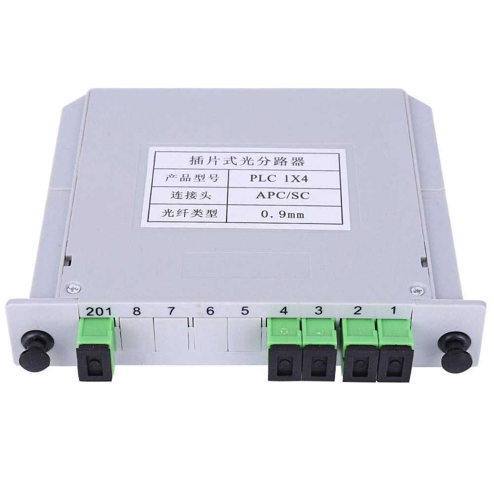 Natudeco 1X4 Blade Optical Splitter SC Single Mode Cassette Card Inserting PLC Splitter Module for Home Wiring Engineering Projects Fiber Optic LAN