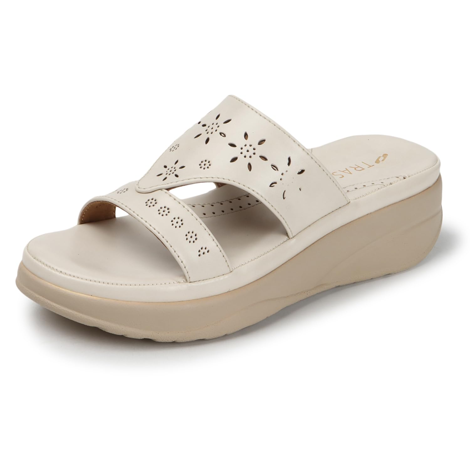 TRASE Casual Wedges Sandals For Women (43172, Cream, 4 UK) (B0D4ZGNQ8H) Amazon Price History, Amazon Price Tracker