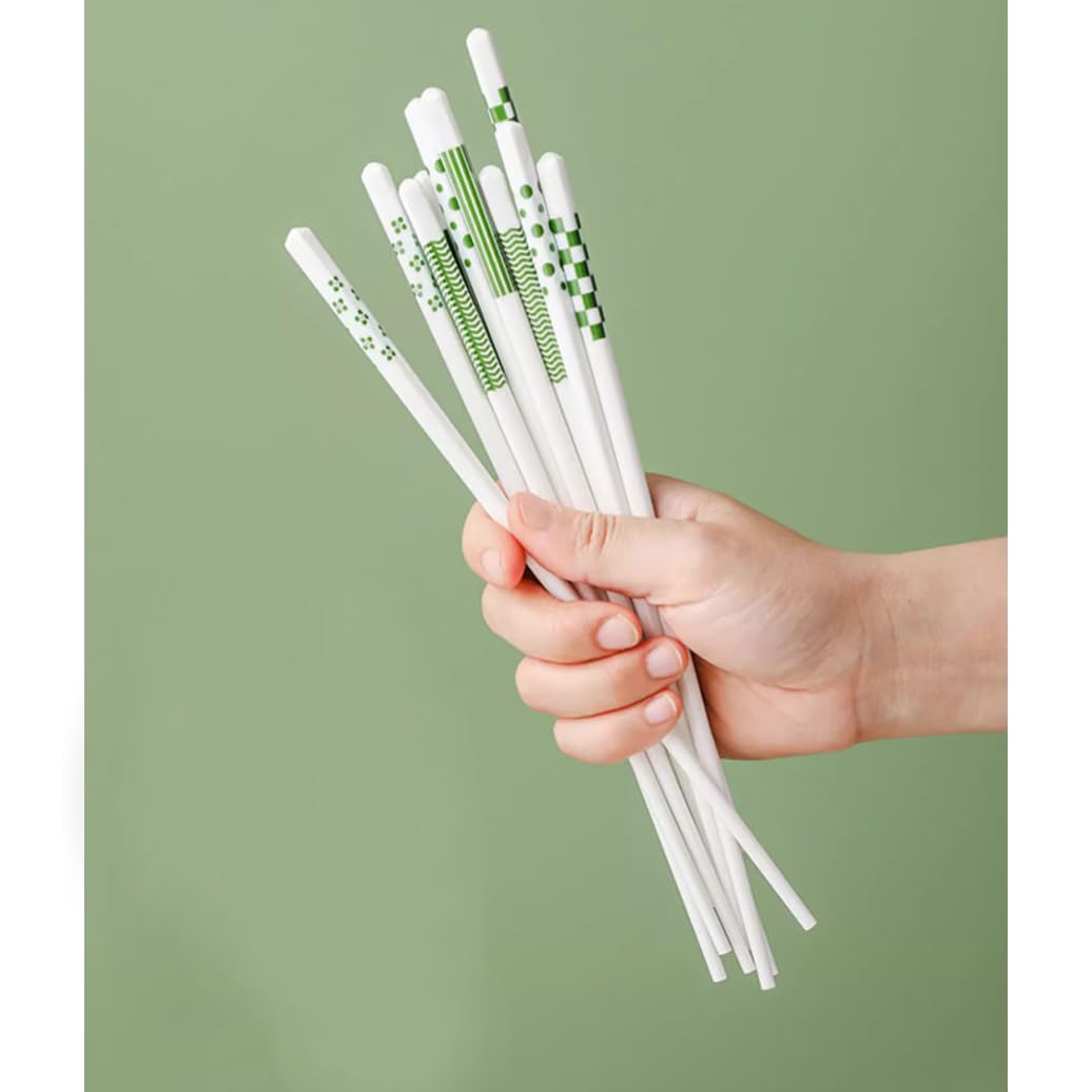 Ensemble de baguettes en porcelaine, 10 paires de baguettes réutilisables, coffret cadeau, baguettes en céramique de porcelaine de haute qualité, baguettes chinoises coréennes, lavables au lave-v
