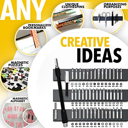image for X-bet MAGNET Magnet Strips with Adhesive Backing - Magnetic Tape Roll 