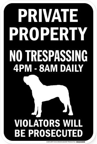 Amazon Co Jp Private Property ブラックマグネットサイン 土佐犬 シルエット 英語 私有地 無断立入禁止 服 ファッション小物