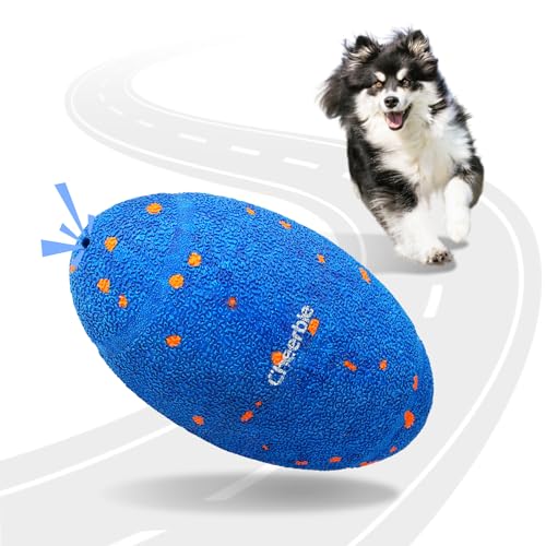 Cheerble Smart Interactive Dog Toy, Wicked Rugby, Squeaky Dog Toy Football, Automatic Moving, Bouncing, and Rotating, E-TPU Material, Bouncing Fetch Toy for Indoor/Outdoor Use and Small to Large Dogs