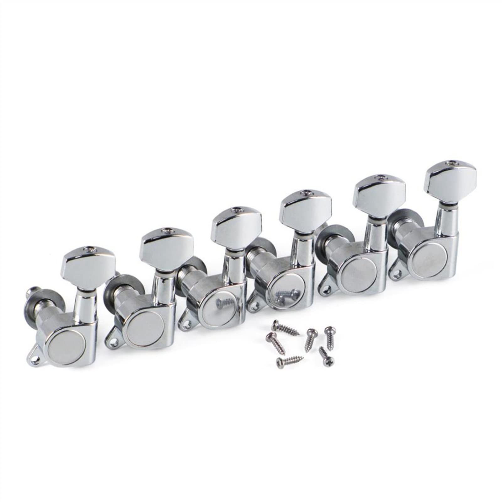 Tuner Mechaniken Knöpfe 6 PCs Guitar String Tuning Pegs Tuners Machine Heads 6R /6L (Color : 6L Chrome)