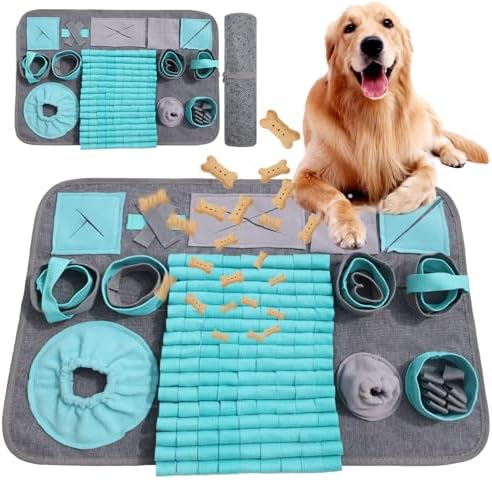 Futtermatte Trainingsmatte Hund SchnüFfelteppich Waschbar Trainingsmatte SchnüFfelteppich FüR Hunde Riechen Trainieren Gegen Langeweile Und Anregung LangsamfüTterungsunterlage FüR