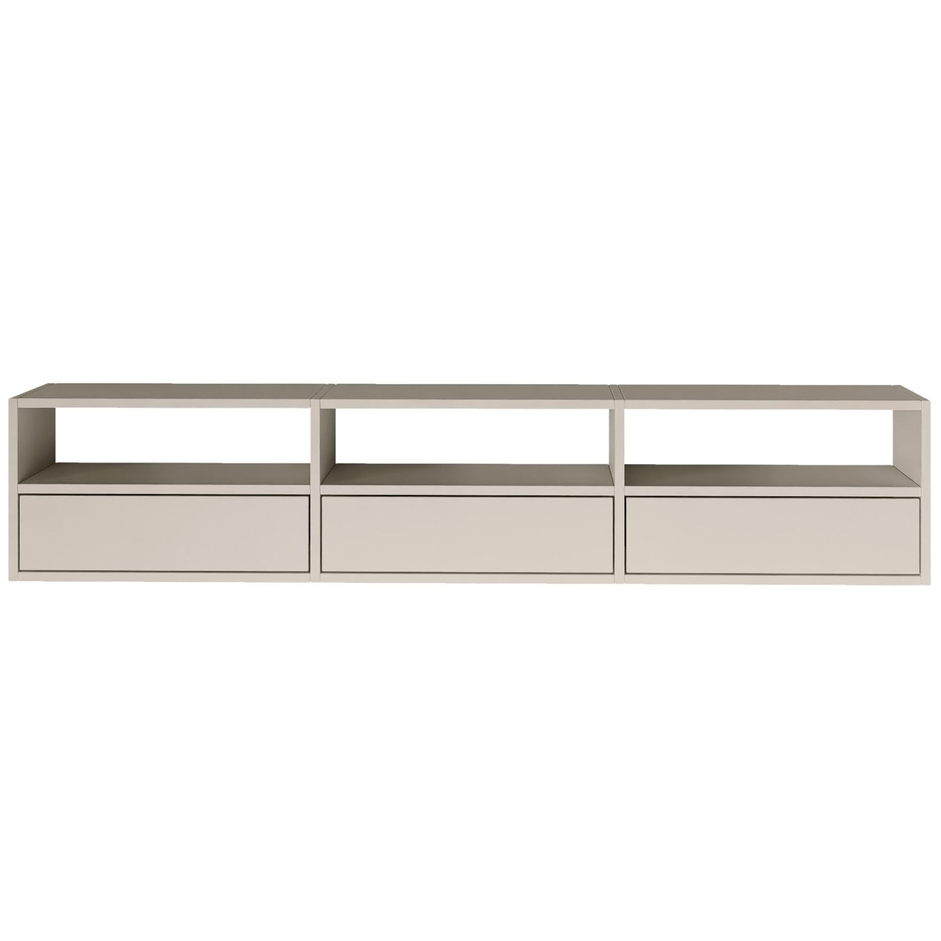 Selsey TV Lowboard - Kaschmir Farbe Moderne Fernseher Kommode 150 x 30 x 30 cm (BxTxH) TV Unterschrank für Wohnzimmer Schrank mit Klappen Push to Open Lowboard Hängend TV Cabinet Wandmontage