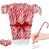 AVIINEN 50 Pack Christmas Candy Cane Scented Pens Gifts Bulk Peppermint Scented Pens Black Gel Ink Christmas Stocking Stuffers School Party Favors Holiday Classroom Rewards Supplies