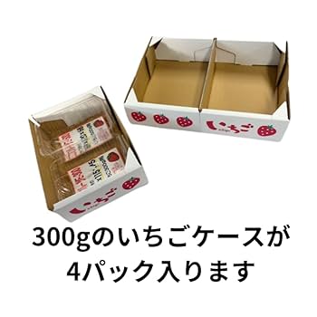 Amazon | 段ボール イラストいちご4P セパレート 335×240×75mm