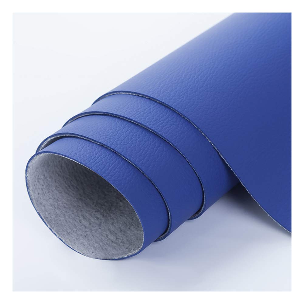 Tissu similicuir bleu marine 1.38x2m pour couture de vêtements et réfection d'ameublement