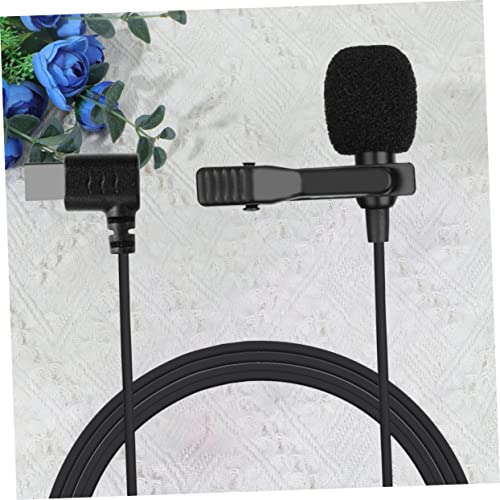 Milisten 1 peça Win Black Length Lavalier Professional Wire M para microfone de encaixe, com fio, ti