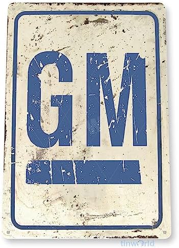 Tinworld Tin Sign: GM General Motors White Rustic Retro Garage Auto Shop Store Metal Sign Décor C202 image 4