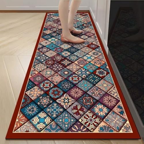 Image of Yagzon Non-Slip Kitchen Floor Mats, Water Absorbent, Rugs, Standing Rubber Mats for Kitchen, Office, Sink and Laundry Room (Color 6)