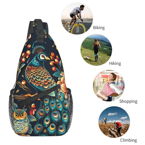 Morrales deportivos unisex con diseño Art Peacock miniatura 6