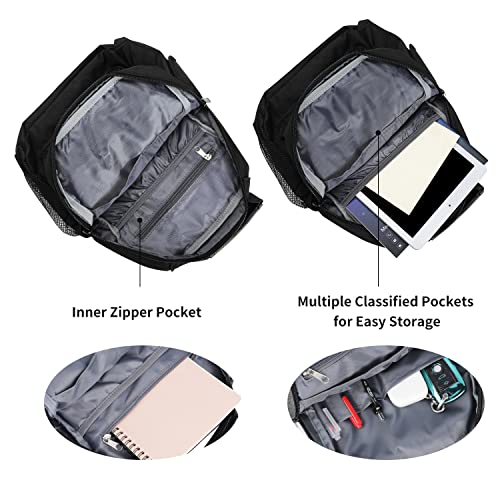 Amj Crossbody Messenger Bag, Small Sling Shoulder Backpack For Men & Women, Travel Chest Daypack For Hiking, Camping, Sports, Outdoor (Black) #TOP4