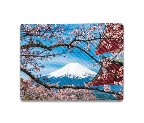 Image of MightySkins Carbon Fiber Skin Compatible With Microsoft Surface Laptop Go 3 (2023) Full Wrap Kit - Overlooking Fuji | Protective, Durable Textured Carbon Fiber Finish | Easy To Apply | Made in the USA