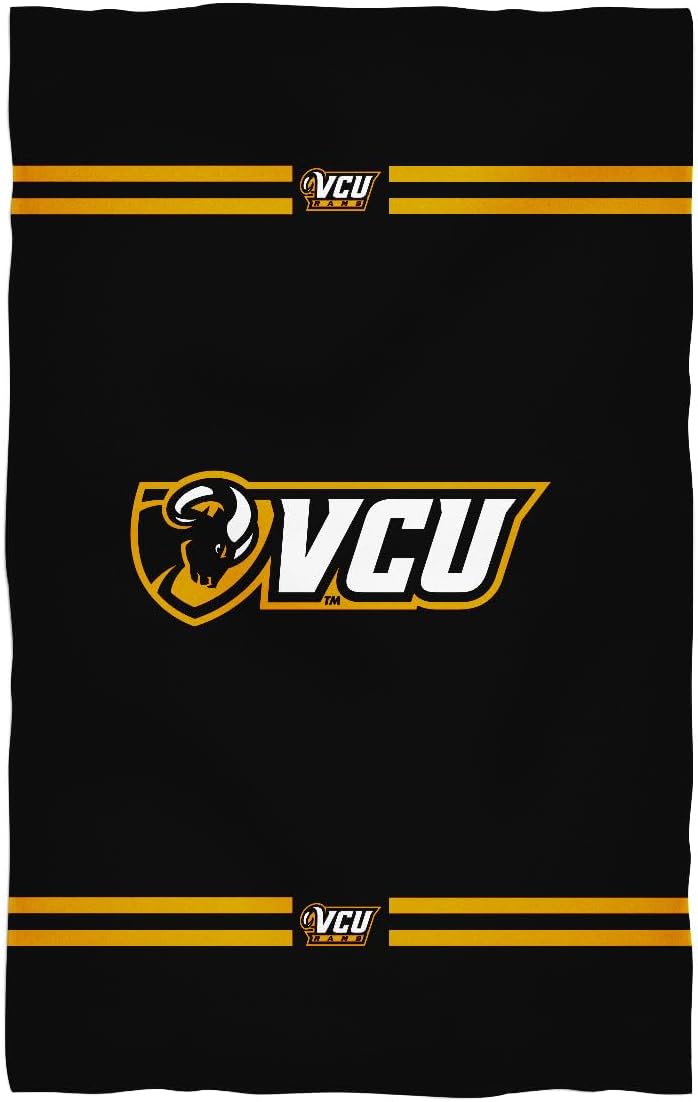 Vive La Fete Bath Towels 100% Polyester VCU Rams Virginia Commonwealth University Premium Black Beach Bath Towel 31 x 51 - Towels for Spa & Beach