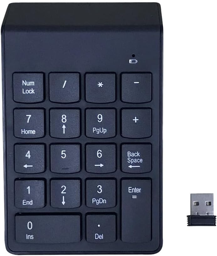 Numeric Keypad Notebook/Pc Bluetooth Black, W128280474 (Bluetooth Black)