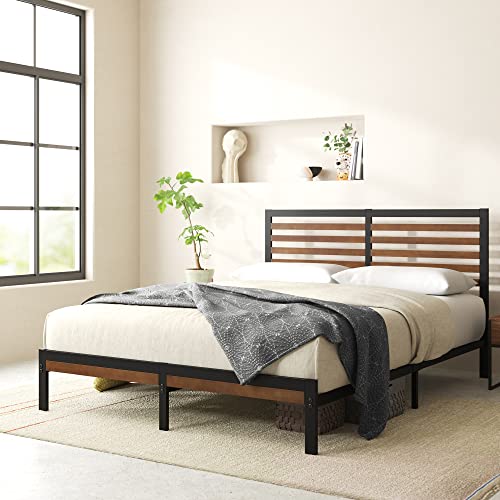 Zinus Kai Bamboo and Metal Platform Bed Frame with Headboard, No Box Spring Needed, Easy Assembly, Full, Brown by Zinus - Image 9