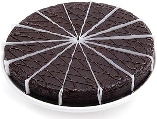 David's Cookies Chocolate Truffle Cake 10" - Birthday Cake For Delivery No Sugar Added Pre-sliced 14 pcs. Creamy Chocolate Cake, Fresh Bakery Dessert Great Gift Idea
